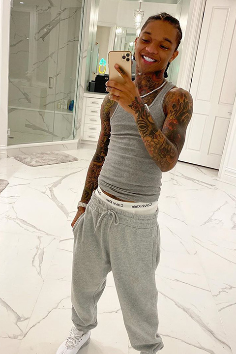 Swae Lee in grey gym suite